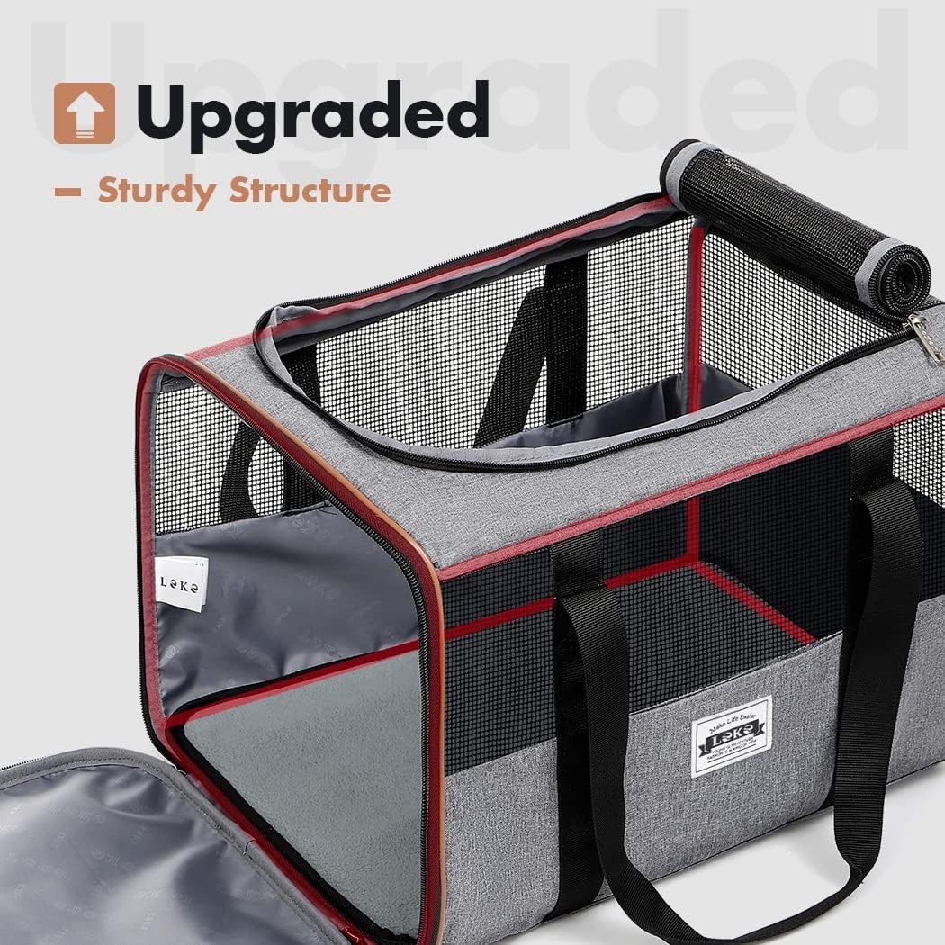 image:imageLekesky Guinea Pig Carrier Small Pet Carrier for Hamster Rabbit Bunny Travel Pet Carrier for Small Animals Grey