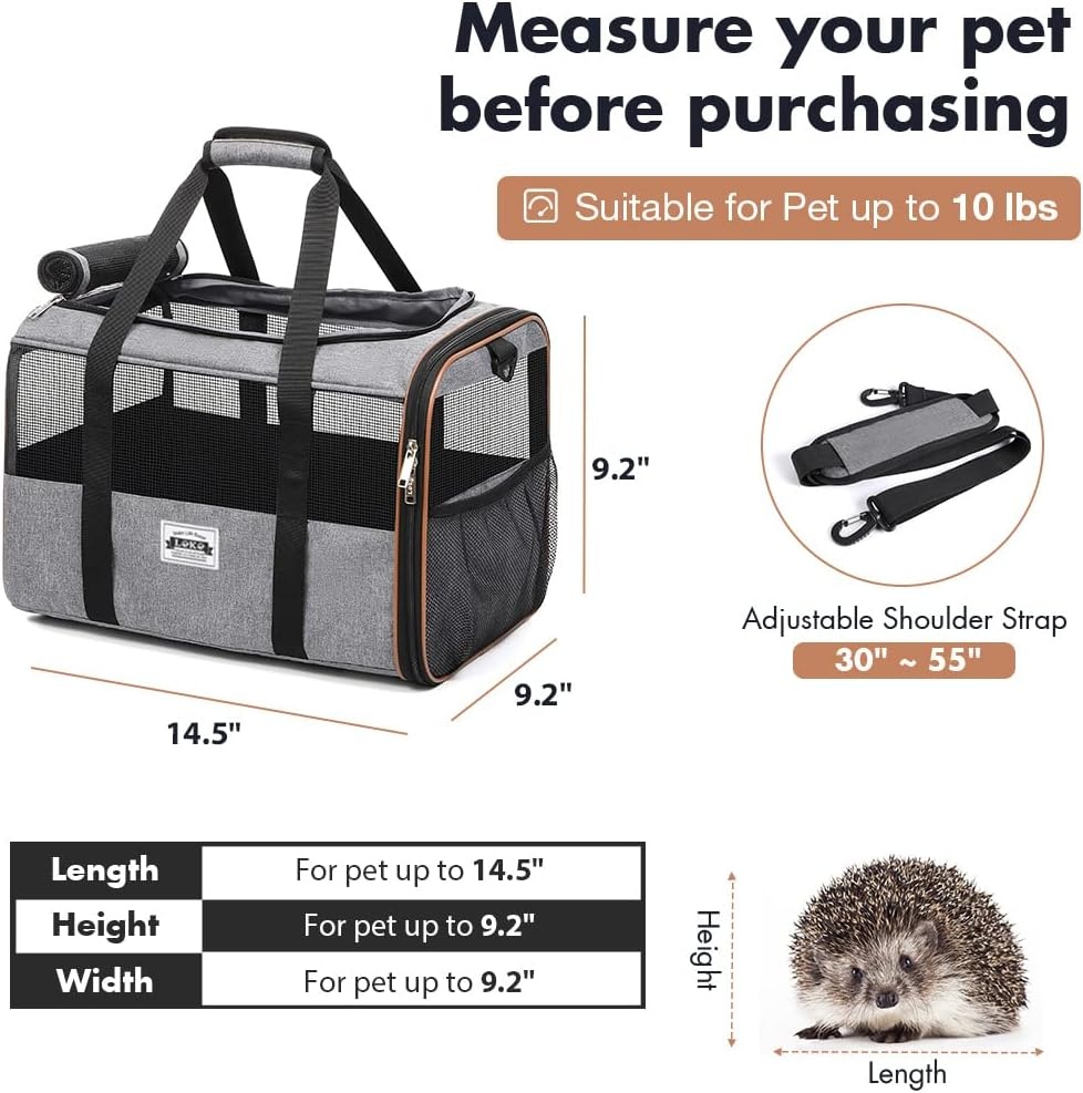 image:imageLekesky Guinea Pig Carrier Small Pet Carrier for Hamster Rabbit Bunny Travel Pet Carrier for Small Animals Grey