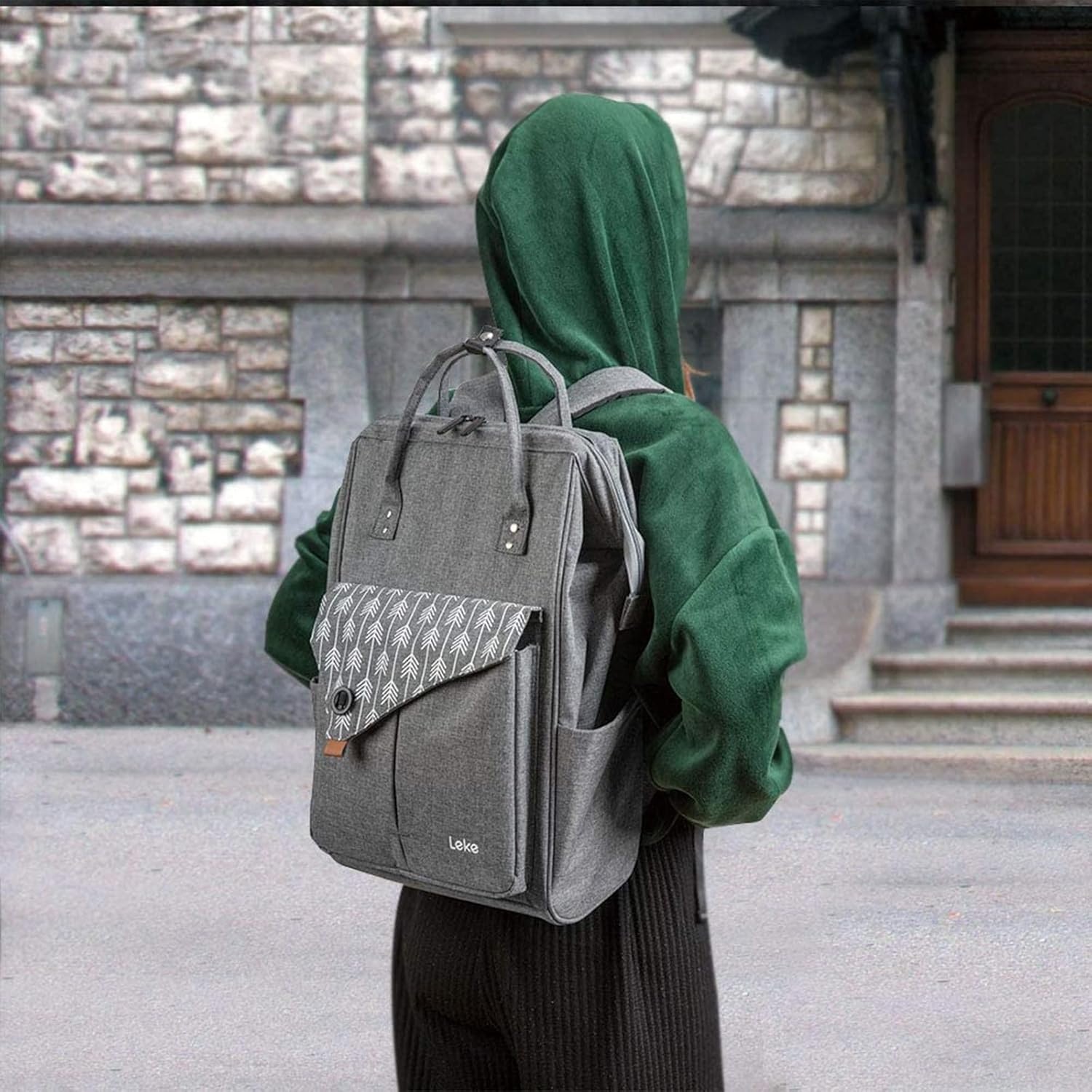 image:imageLekesky Laptop Backpack Women 156 Inch Travel Backpack for Work Stylish and Water Repellent Grey Backpack Work Stylish Waterproof Grey Grey01 156 inch