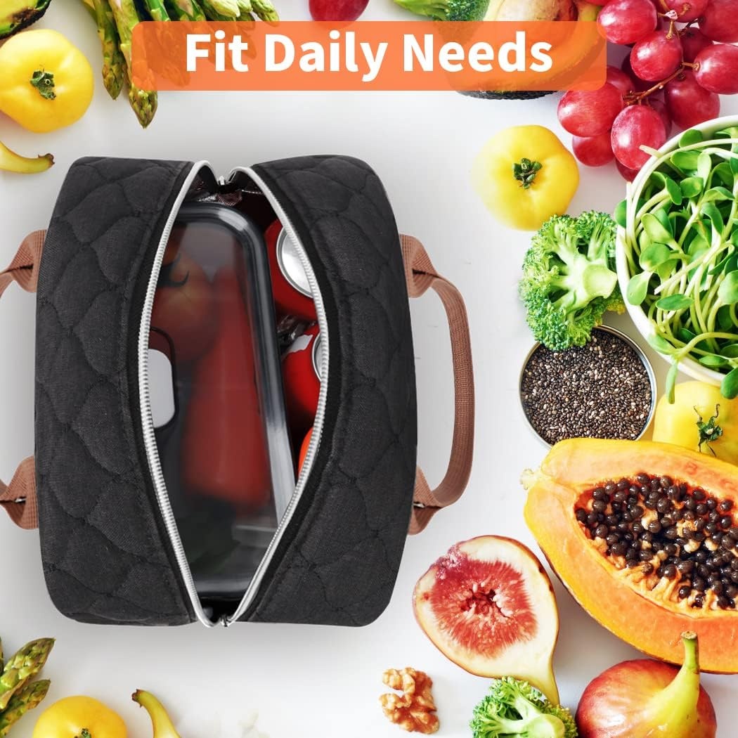 image:imageLekesky Lunch Bag for Women Insulated Small Lunch Box Leakproof Lunchbox for Nurses Work Black