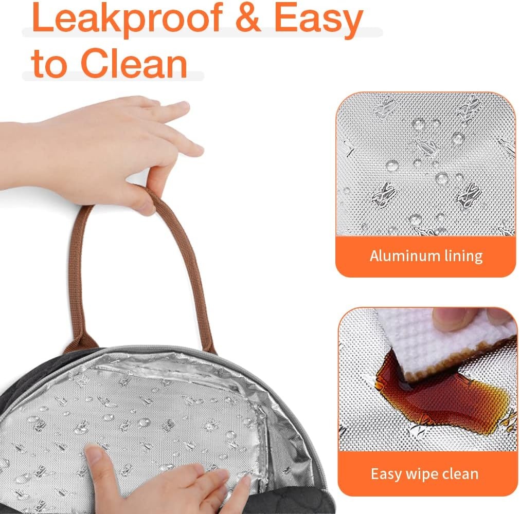 image:imageLekesky Lunch Bag for Women Insulated Small Lunch Box Leakproof Lunchbox for Nurses Work Black