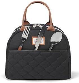 image:imageLekesky Lunch Bag for Women Insulated Small Lunch Box Leakproof Lunchbox for Nurses Work Black