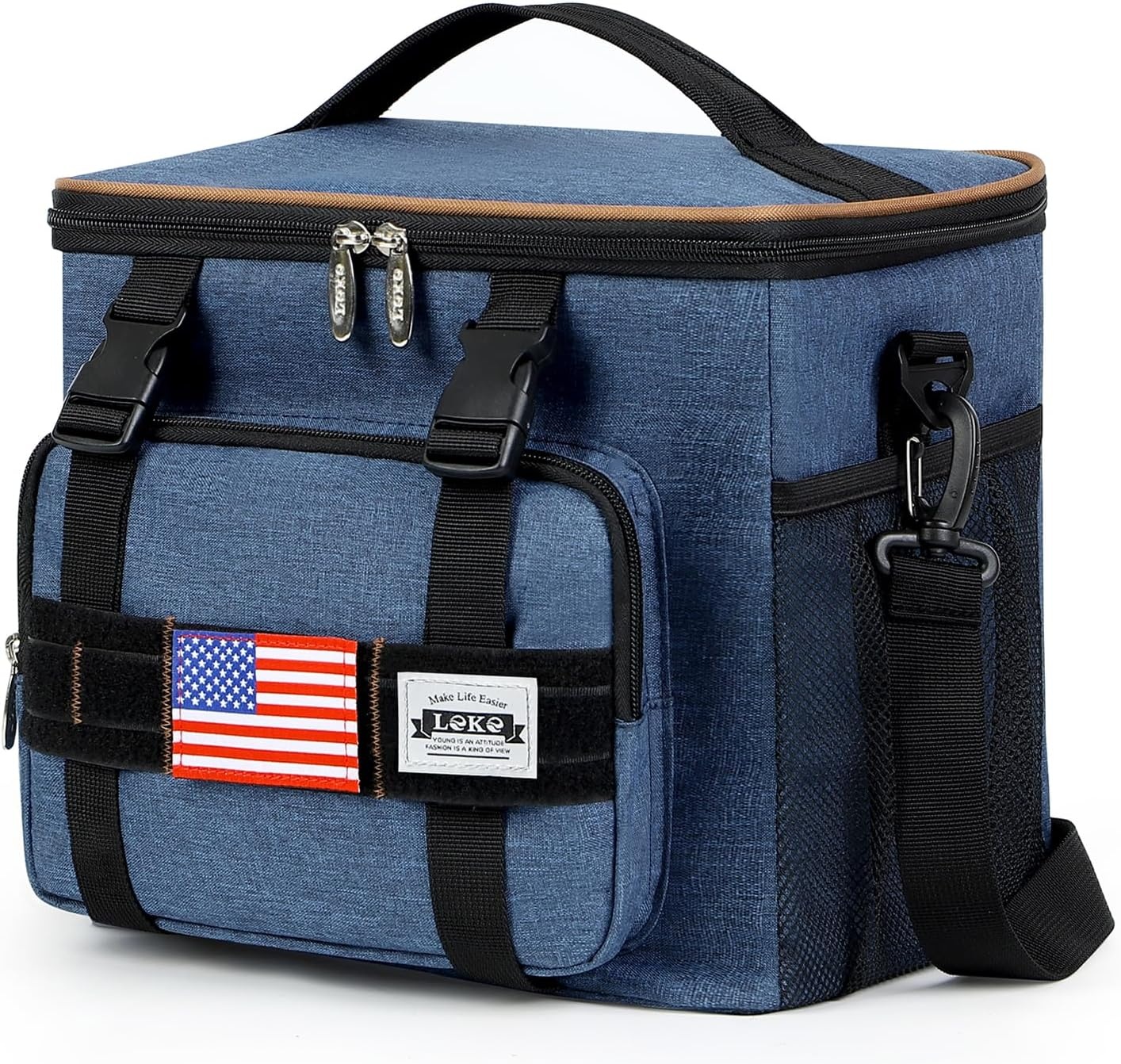 image:imageMen Ice Packs for Lunch Bags for Men Large Insulated Lunch Box with Leakproof PVC Bag Blue 15L