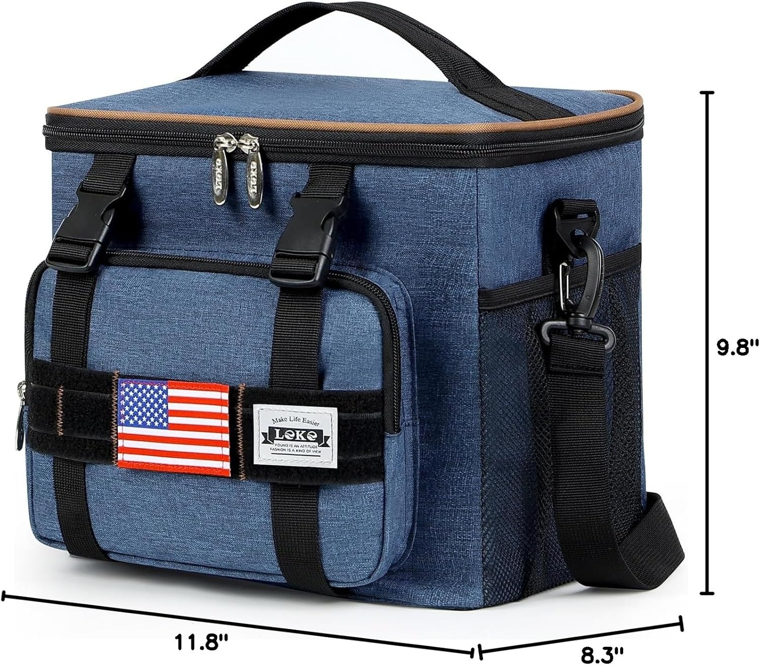 image:imageMen Ice Packs for Lunch Bags for Men Large Insulated Lunch Box with Leakproof PVC Bag Blue 15L
