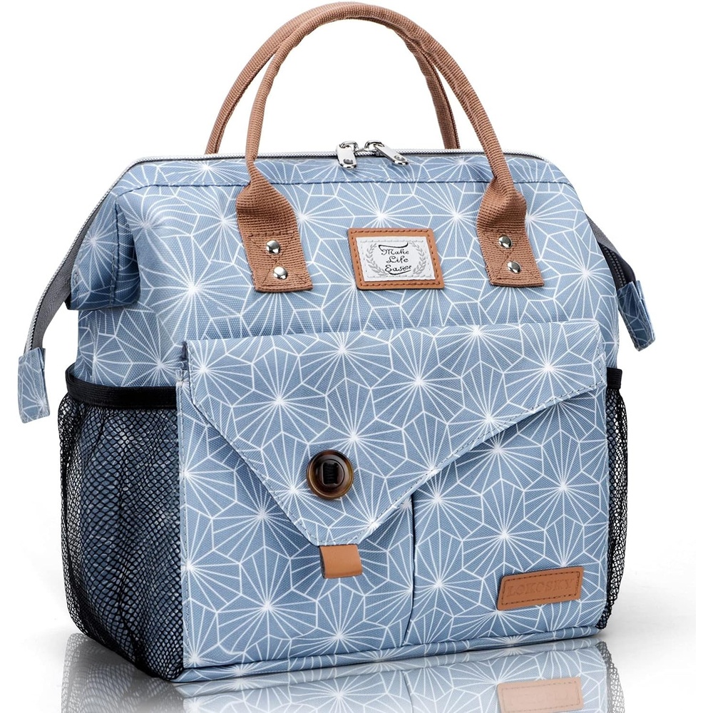 image:imageLekesky Pink Lunch Bag for Women Insulated Lunch Box Leakproof Lunchbox for Adult WorkC Blue