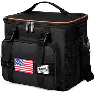 image:imageLekesky Lunch Bag for Men Work Insulated Tactical Lunchbox Heavy Duty Lunch Cooler Bags Adults Office 24can 15L Black