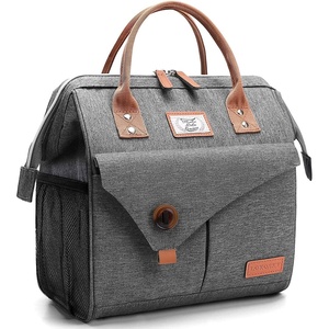 image:imageLekesky Pink Lunch Bag for Women Insulated Lunch Box Leakproof Lunchbox for Adult WorkB Pure grey