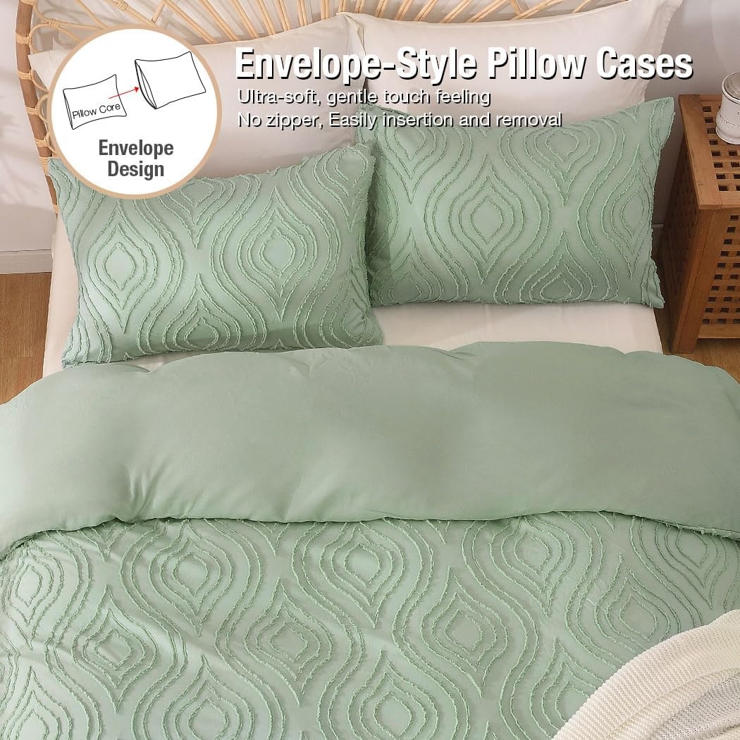 image:imageLekesky King Size Duvet Cover Set Hazy Blue Duvet Cover UltraSoft Microfiber 3 Pieces Comforter Cover with Zipper and Corner Ties Includes 2 Pillowcases 20x36Cteal