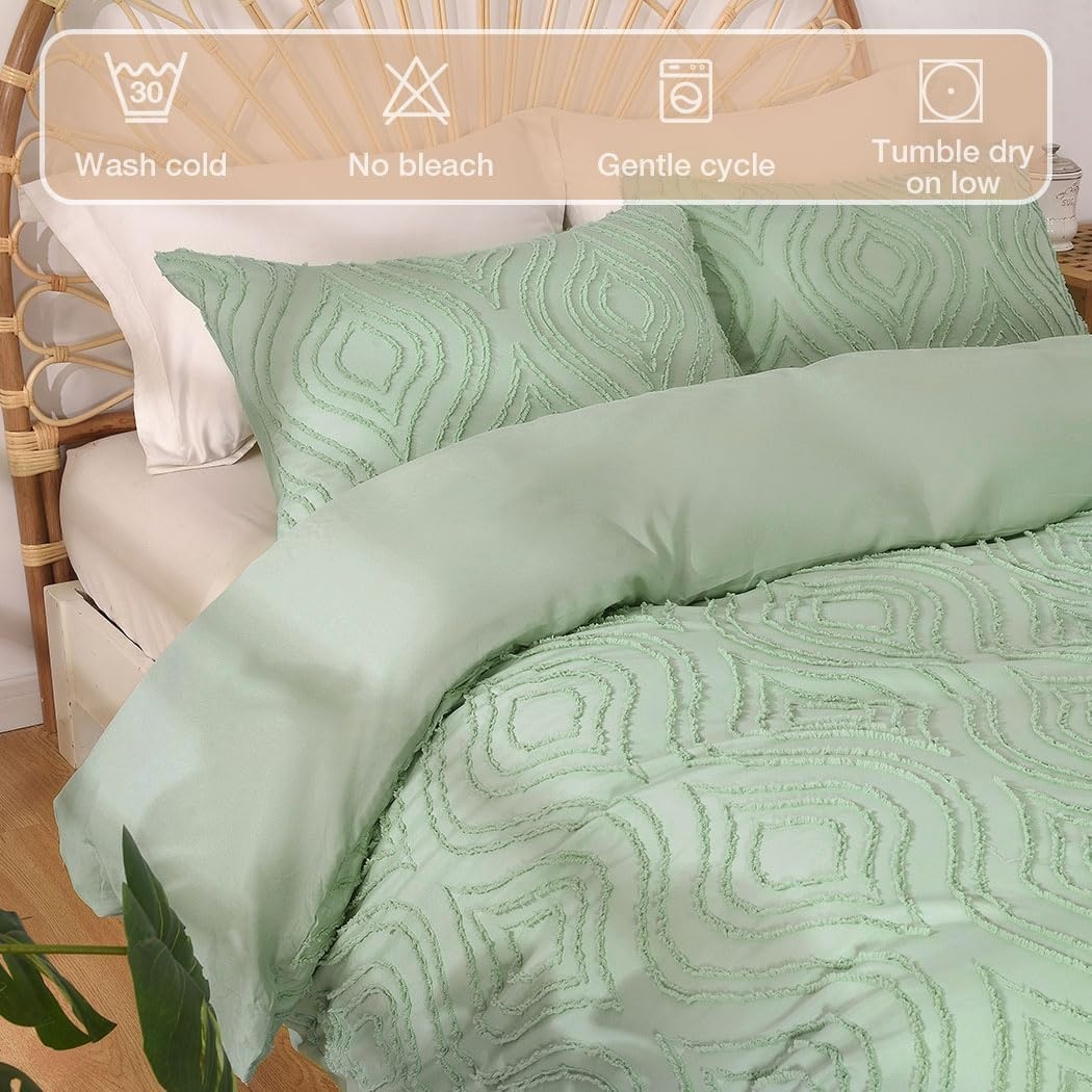 image:imageLekesky King Size Duvet Cover Set Hazy Blue Duvet Cover UltraSoft Microfiber 3 Pieces Comforter Cover with Zipper and Corner Ties Includes 2 Pillowcases 20x36Cteal