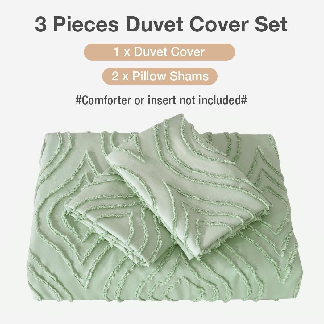 image:imageLekesky King Size Duvet Cover Set Hazy Blue Duvet Cover UltraSoft Microfiber 3 Pieces Comforter Cover with Zipper and Corner Ties Includes 2 Pillowcases 20x36Cteal