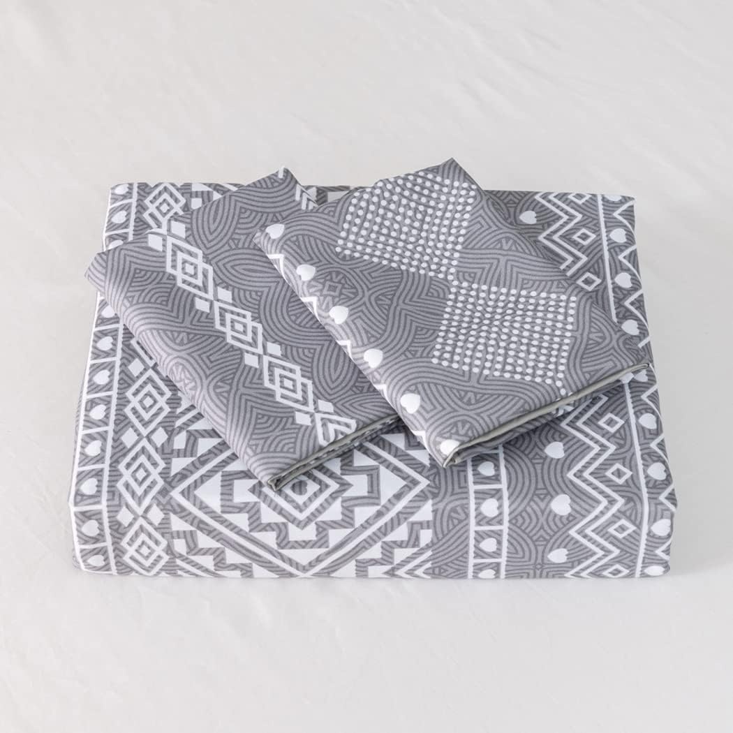 image:imageLekesky King Size Duvet Cover Set Hazy Blue Duvet Cover UltraSoft Microfiber 3 Pieces Comforter Cover with Zipper and Corner Ties Includes 2 Pillowcases 20x36Blight Grey