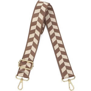 image:imageLekesky Purse Strap Replacement Crossbody Purse Strap for Women15 Inch  Beige  Brown Jacquard