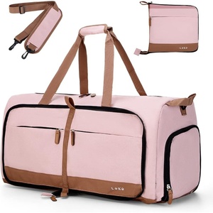 image:imageLekesky Travel Duffel Bag 60L Duffle Bag Foldable Weekender Bag for Women Overnight Bags Pink