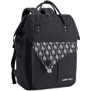 image:imagelekesky Laptop Backpack 156 Inch Stylish Computer Backpack Work Travel Backpack for Women and Men Black