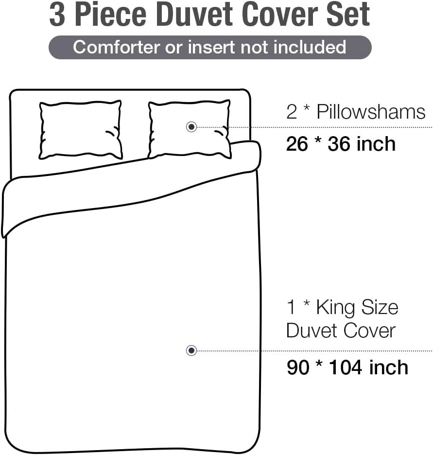 image:imageLekesky Duvet Cover Queen Size Reversible Botanical Floral Duvet Cover Set with Zipper Closure 3 Pieces Soft Microfiber Green Bedding Set 1Duvet Cover 90x90 2 Pillowcases 20x26B Black Branch
