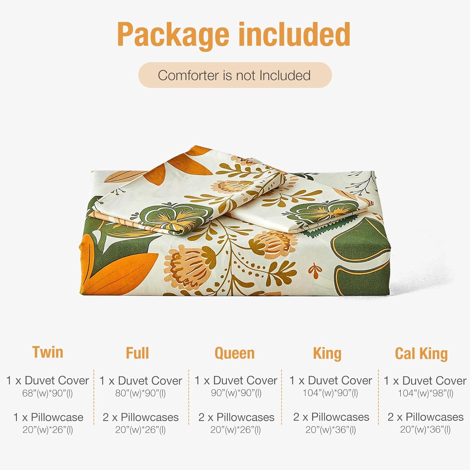 image:imageLekesky Duvet Cover Queen Size Reversible Botanical Floral Duvet Cover Set with Zipper Closure 3 Pieces Soft Microfiber Green Bedding Set 1Duvet Cover 90x90 2 Pillowcases 20x26C Yellowbaroque