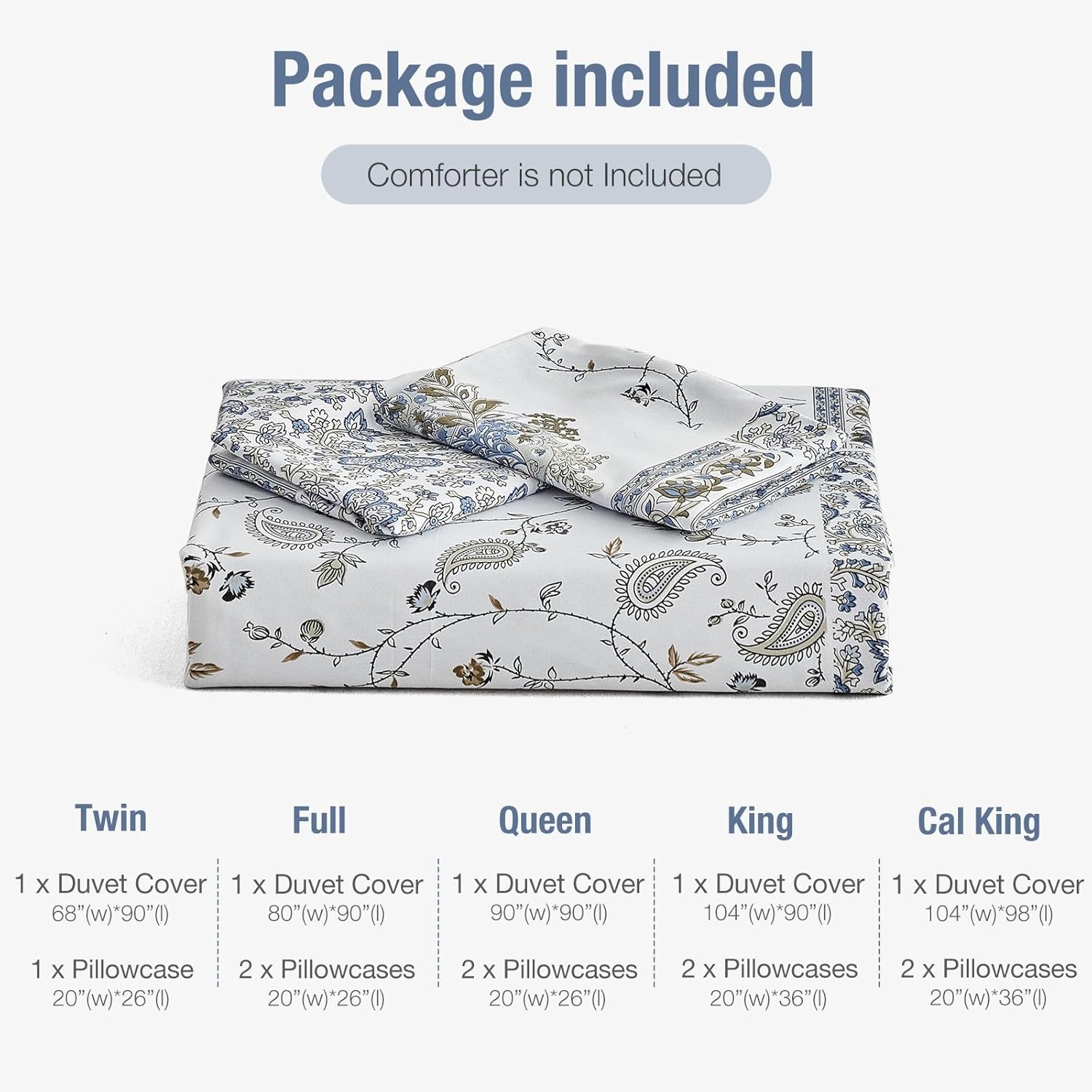 image:imageLekesky Duvet Cover Queen Size Reversible Botanical Floral Duvet Cover Set with Zipper Closure 3 Pieces Soft Microfiber Green Bedding Set 1Duvet Cover 90x90 2 Pillowcases 20x26Dpatchworkblue