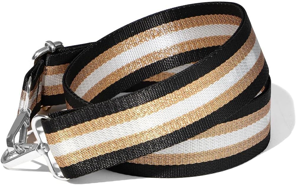 image:imageLekesky Purse Strap Replacement Crossbody Purse Strap for Women15 Inch Bronze Gold Black Golden Glitter