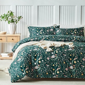 image:imageLekesky Duvet Cover Queen Size Reversible Botanical Floral Duvet Cover Set with Zipper Closure 3 Pieces Soft Microfiber Green Bedding Set 1Duvet Cover 90x90 2 Pillowcases 20x26C Greeninsect World