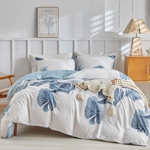 image:imageLekesky Duvet Cover Queen Size Reversible Botanical Floral Duvet Cover Set with Zipper Closure 3 Pieces Soft Microfiber Green Bedding Set 1Duvet Cover 90x90 2 Pillowcases 20x26Apalm Blueno Comforter